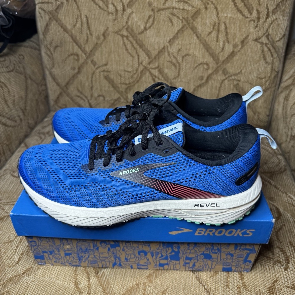 Brooks Revel 6 Running Shoes Men's Size 9 D Energize Blue 1103981D476‎ *Tried On